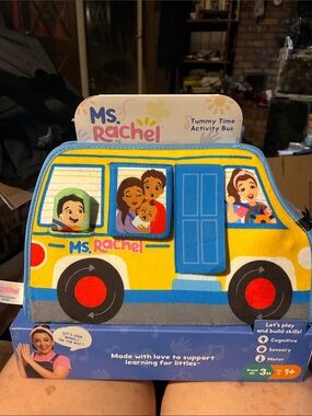Rachel Yellow and Blue Activity Bus tummy time Toy